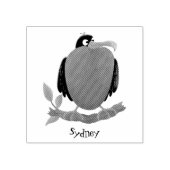 Funny herrlicher Fregatte Vogel Cartoon Gummistam Gummistempel (Prägung)