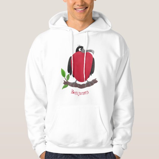Funny herrlicher Fregatte Vogel Cartoon Hoodie (Vorderseite)