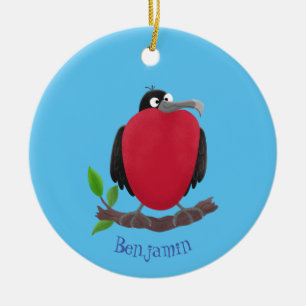 Funny herrlicher Fregatte Vogel Cartoon Keramik Ornament