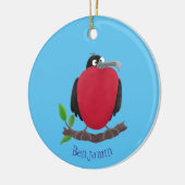 Funny herrlicher Fregatte Vogel Cartoon Keramik Ornament (Links)