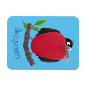 Funny herrlicher Fregatte Vogel Cartoon Magnet (Horizontal)