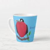 Funny herrlicher Fregatte Vogel Cartoon Milchtasse (Linke Ecke)