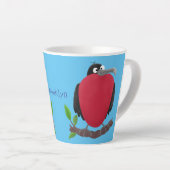 Funny herrlicher Fregatte Vogel Cartoon Milchtasse (Rechte Ecke)
