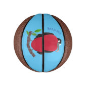 Funny herrlicher Fregatte Vogel Cartoon Mini Basketball (Vertikal)