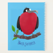 Funny herrlicher Fregatte Vogel Cartoon Planer (Rückseite)