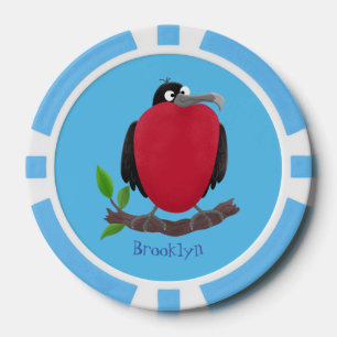 Funny herrlicher Fregatte Vogel Cartoon Pokerchips
