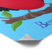 Funny herrlicher Fregatte Vogel Cartoon Poster (Ecke)