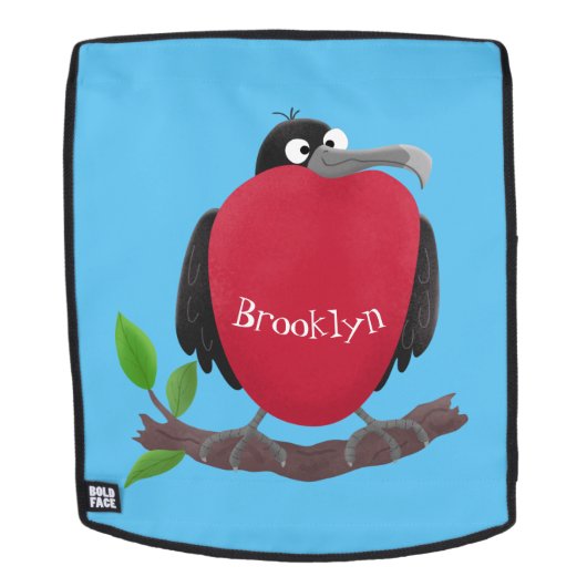 Funny herrlicher Fregatte Vogel Cartoon Rucksack (Abnehmbare Front)