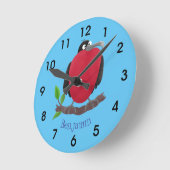 Funny herrlicher Fregatte Vogel Cartoon Runde Wanduhr (Winkel)
