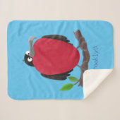 Funny herrlicher Fregatte Vogel Cartoon Sherpadecke (Vorderseite (Horizontal))