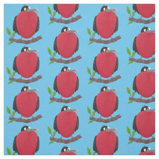 Funny herrlicher Fregatte Vogel Cartoon Stoff (Muster)