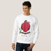 Funny herrlicher Fregatte Vogel Cartoon Sweatshirt (Vorne ganz)