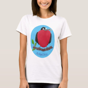 Funny herrlicher Fregatte Vogel Cartoon T-Shirt