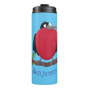Funny herrlicher Fregatte Vogel Cartoon Thermosbecher