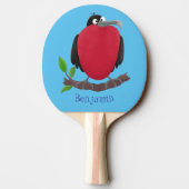 Funny herrlicher Fregatte Vogel Cartoon Tischtennis Schläger (Rückseite)