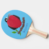 Funny herrlicher Fregatte Vogel Cartoon Tischtennis Schläger (Seitenansicht)