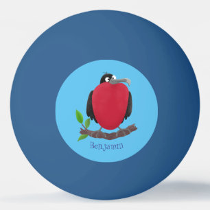 Funny herrlicher Fregatte Vogel Cartoon Tischtennisball