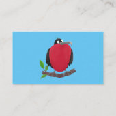 Funny herrlicher Fregatte Vogel Cartoon Visitenkarte (Rückseite)