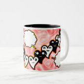 Funny herzes Set Zweifarbige Tasse (VorderseiteRechts)