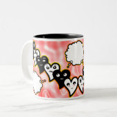 Funny herzes Set Zweifarbige Tasse (Vorderseite Links)