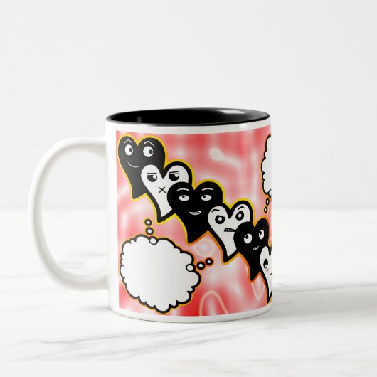 Funny herzes Set Zweifarbige Tasse (Links)