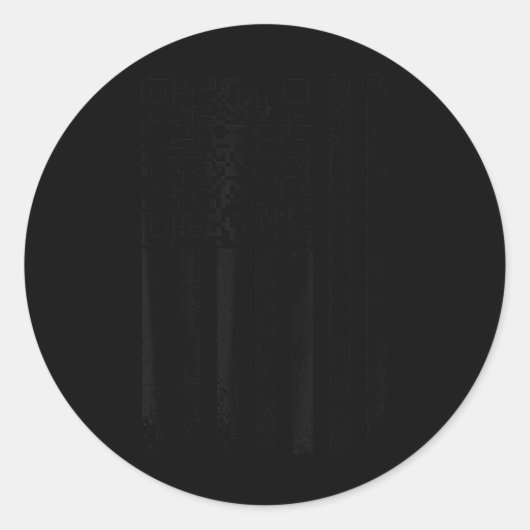 Funny Hes Back Trump Scan Code QR, beunruhigter Am Runder Aufkleber (Vorderseite)