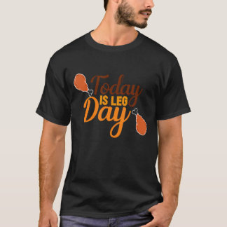 Funny heute ist Lee Day für Gym Fitness Thanksgivi T-Shirt