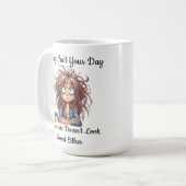 Funny heute ist nicht dein Tag Kaffeetasse (Vorderseite Links)