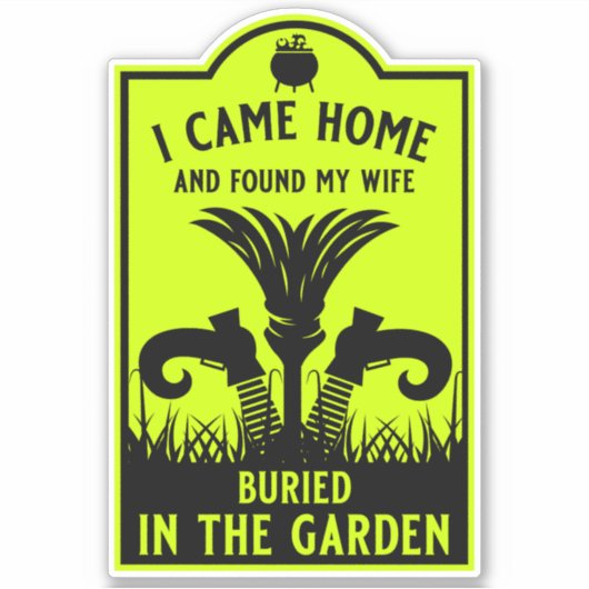 Funny Hexe Ehefrau Aufkleber (Vorderseite)