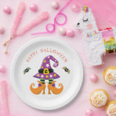 Funny Hexe Feet Halloween Pappteller (Party)