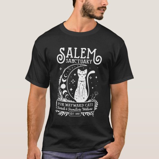 Funny Hexe Salem Zuhause für Wayward Black Cats 16 T-Shirt (Vorderseite)