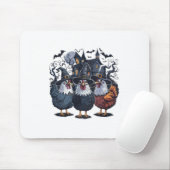 Funny Hexe Spooky Chicken Halloween Mousepad (Mit Mouse)