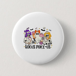 Funny Hexen Nurse Spooky Nurse Costume Halloween Button