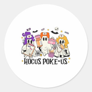 Funny Hexen Nurse Spooky Nurse Costume Halloween Runder Aufkleber