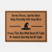 Funny Hexenmagic Zaubersprüche Spaß Rustikal Minim Fußmatte (Vorderseite)