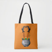 Funny Hexenorange Halloween Thema Tasche (Vorderseite)