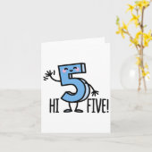 Funny Hi Five! High Hand Hallo Wave Nummer 5 Kinde Karte (Gelbe Blume)