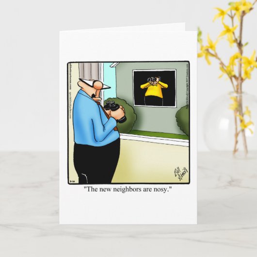 Funny Hi & Hello Spaß Grußkarte Karte (Gelbe Blume)