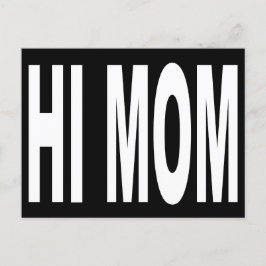 Funny Hi Mama in Großbuchstaben Postkarte