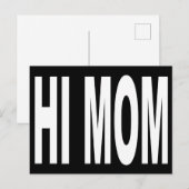 Funny Hi Mama in Großbuchstaben Postkarte (Vorne/Hinten)