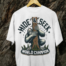 Funny Hide & Seek Weltmeister Bigfoot T - Shirt