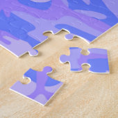 Funny Hiding Camouflage Pastel Blaues Muster Puzzle (Seite)