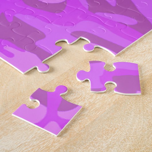 Funny Hiding Camouflage Pastel Lila Muster Puzzle (Seite)