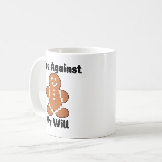 Funny hier gegen meinen Wild Gingerbrot Mann Kaffeetasse (Vorderseite Links)