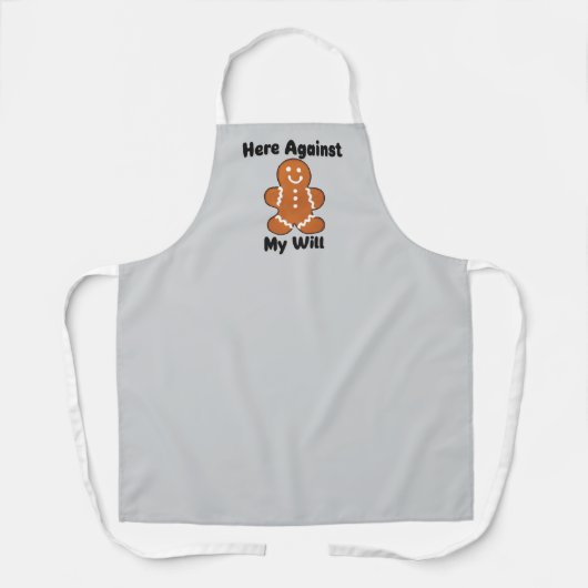 Funny hier gegen meinen Wild Gingerbrot Mann Schürze (Vorderseite)