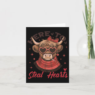 Funny hier zu stehlen Herz Valentine's Day Cow Cut Karte