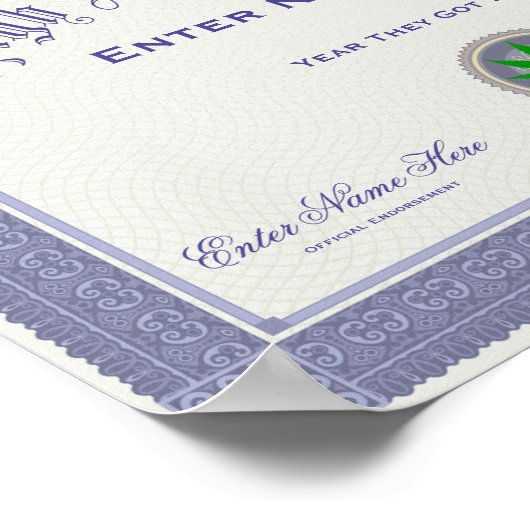 Funny High School Diploma Poster (Ecke)