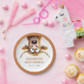 Funny Highland Cow Baby Shower Pappteller (Party)