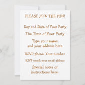 Funny Highland Cow Barbecue Einladung (Rückseite)