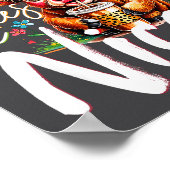 Funny Highland Cow Coffee Makes Me Nicer Quote Hum Poster (Ecke)